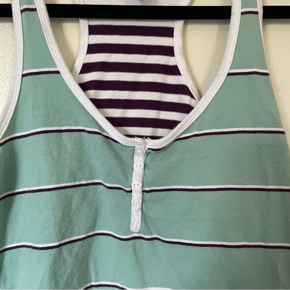 Xhilaration | Green, Purple Colorblock Racerback Tank | Size Small - Picture 9 of 11